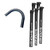J.Racenstein Gutter Pole Gardiner 27ft Carbon Fiber, black gutter pole extension rods with the included curved pole for gutter cleaning.